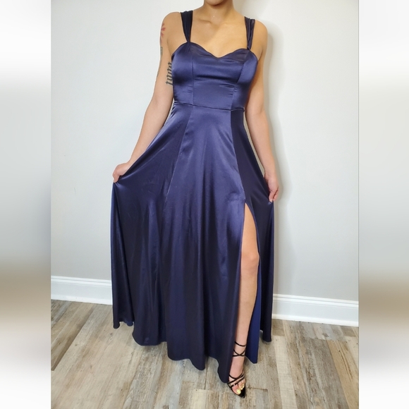 Sequin Hearts Satin Dress SZ 1 - Picture 1 of 6